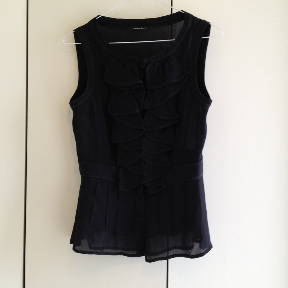 Nanette Lepore Black ruffled blouse 4
